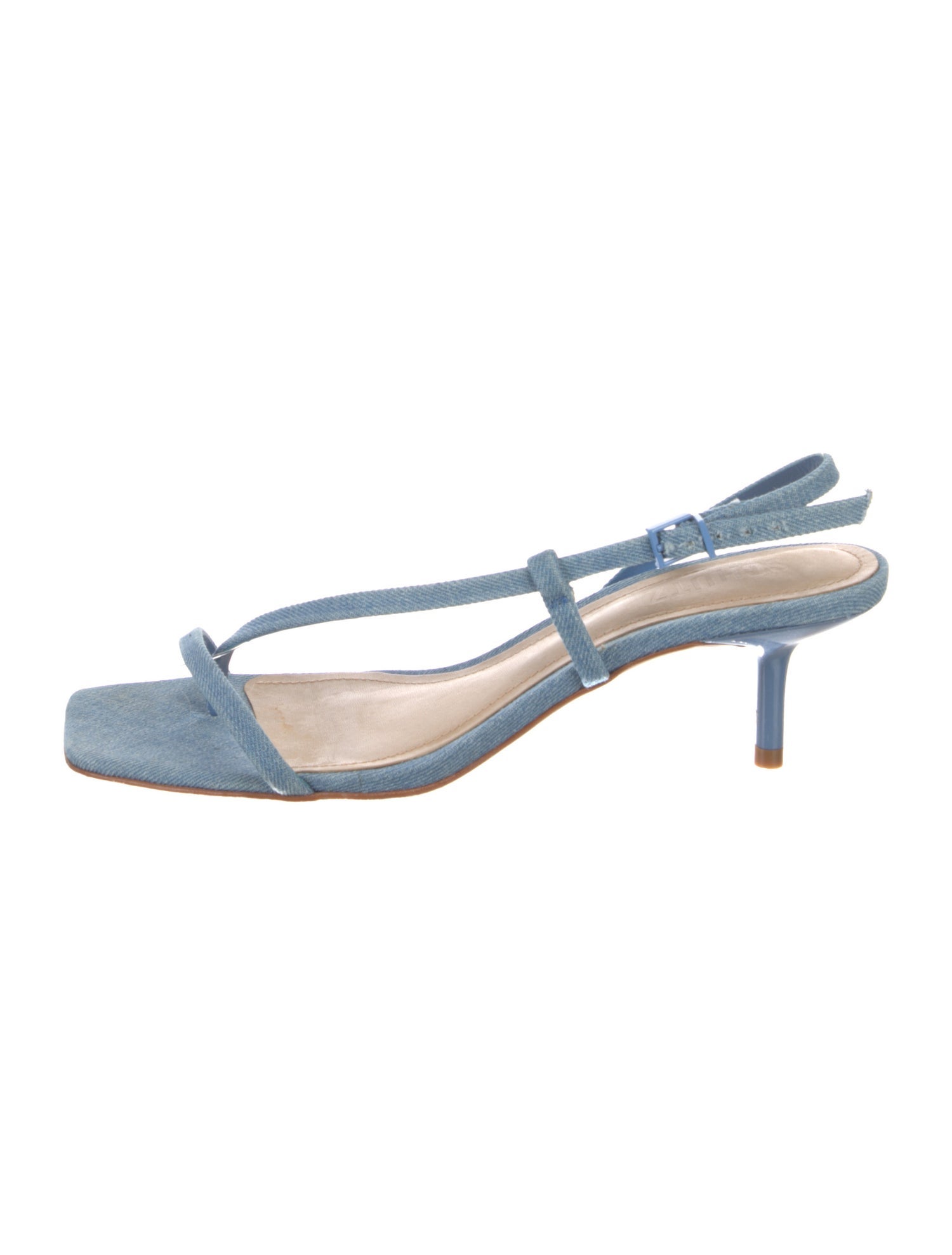 Schutz Denim Slingback Sandals